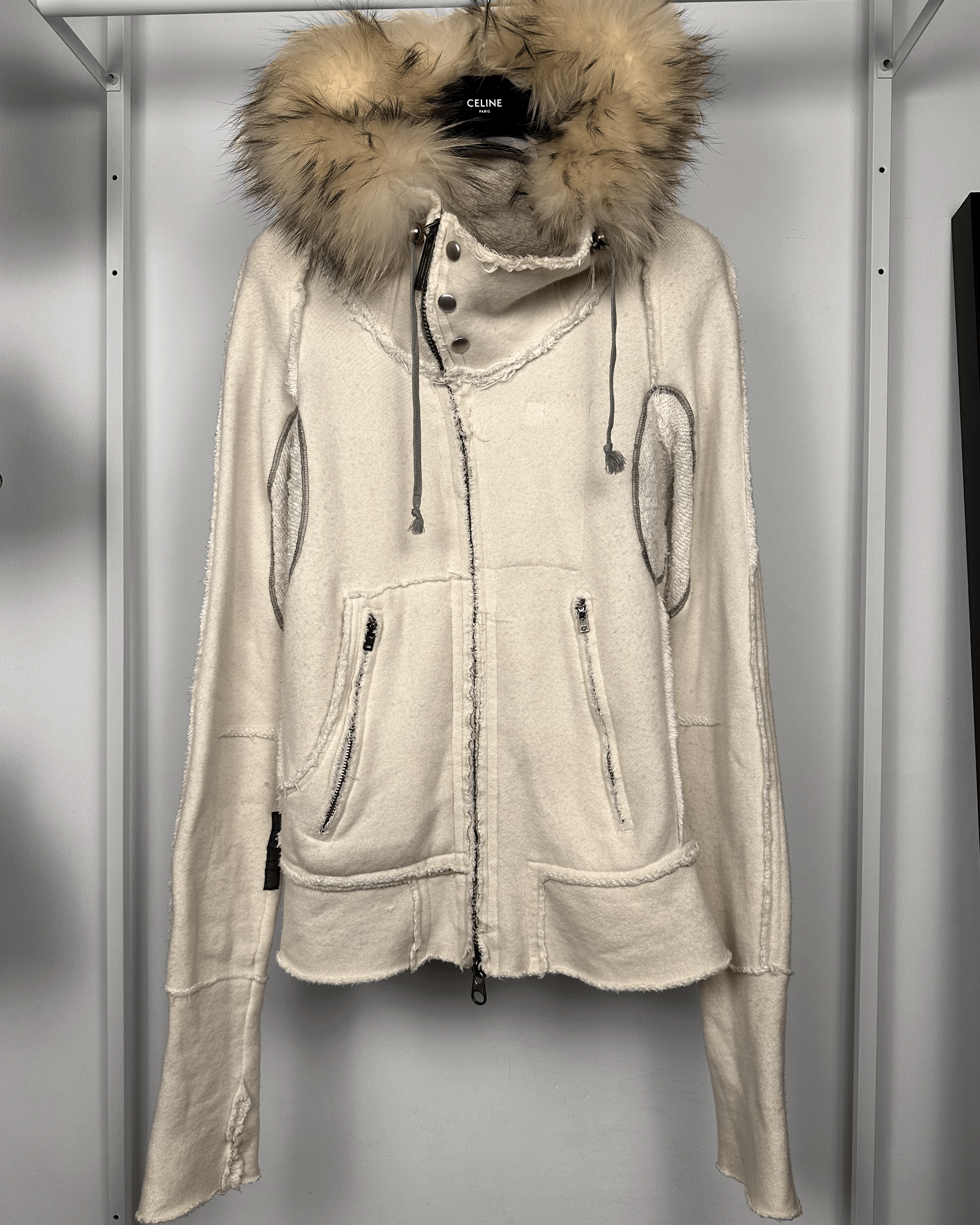 Le Grande Bleu (L.G.B.) L.G.B Le Grand Bleu Fur Parka Cream Zip Hoodie Size US M / EU 48-50 / 2 - 3 Thumbnail