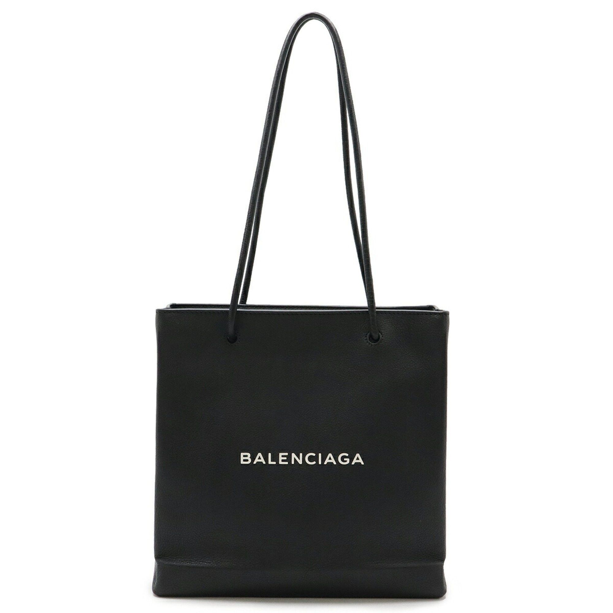 Balenciaga Tote Bag Medium Shoulder Leather Black 491660, Women's