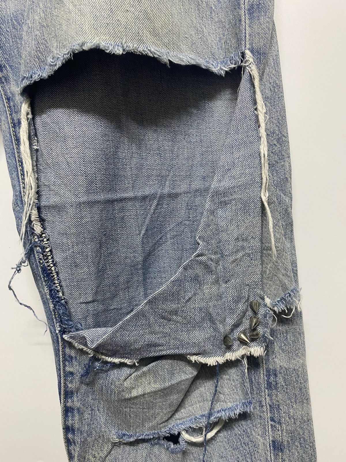 GU × If Six Was Nine GU Japan Distressed Goth Punk Denim Jeans Size US 30 / EU 46 - 8 Thumbnail