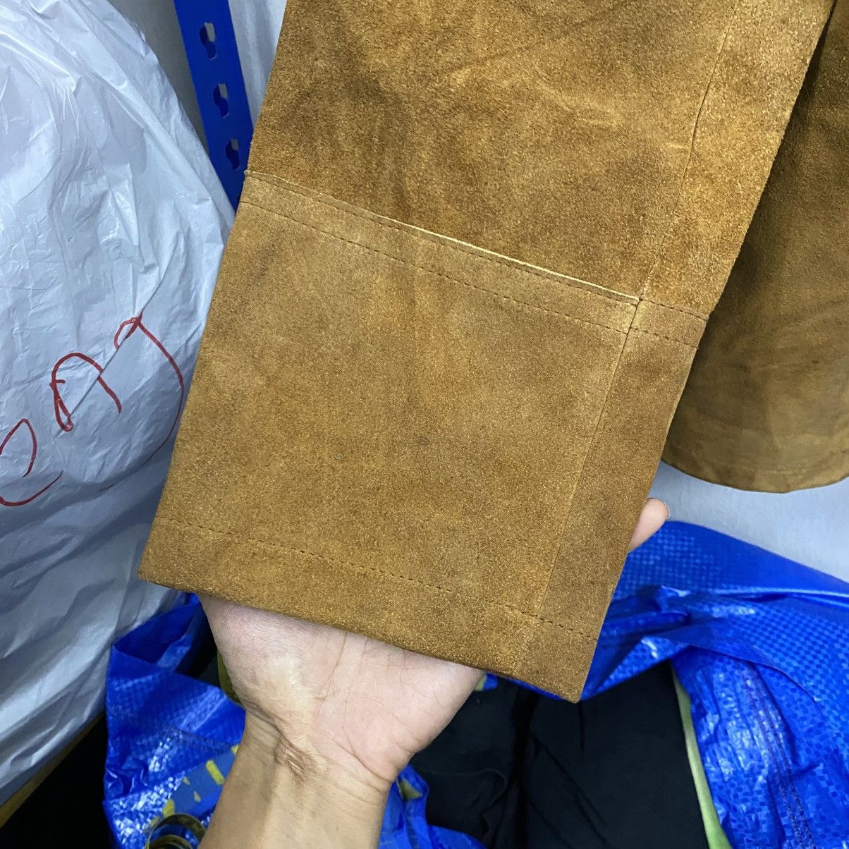Japanese Brand Vintage Acoustic Japan Pull Over Single Layer Suede Leather Size US L / EU 52-54 / 3 - 6 Thumbnail