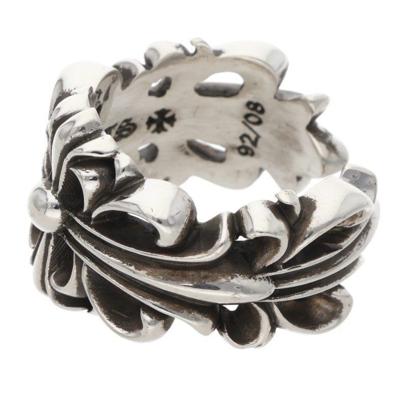 Chrome Hearts Chrome Hearts Double Floral Cross Silver Ring Size ONE SIZE - 5 Thumbnail