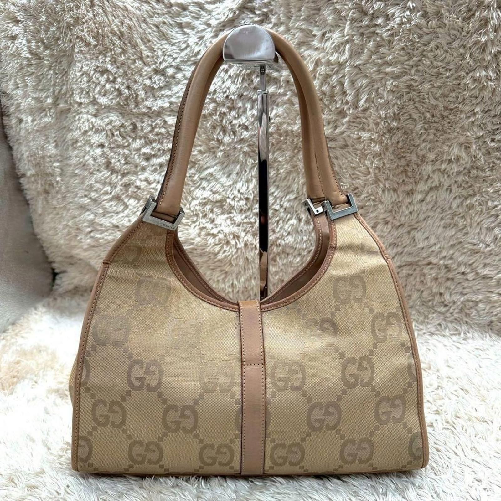 Gucci Gucci - Beige Monogram Canvas Shoulder Bag Size ONE SIZE - 2 Thumbnail