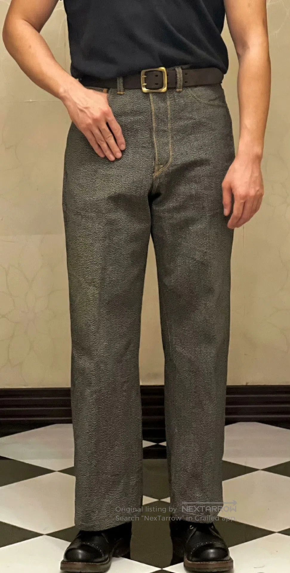 Mastercraft Union Labour Union Vintage High-Waist Wide-Leg Pants. Size US 30 / EU 46 - 4 Thumbnail