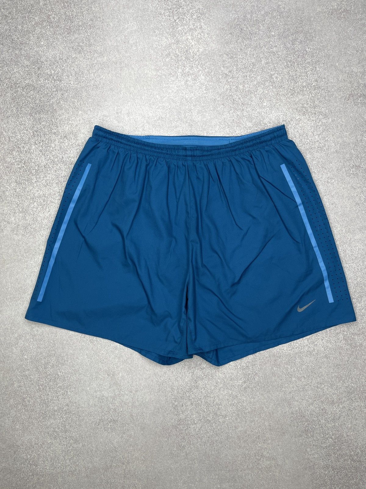 Nike Mens Nike Running Dri Fit Shorts Blue Size M Drill Size US 32 / EU 48 - 2 Thumbnail