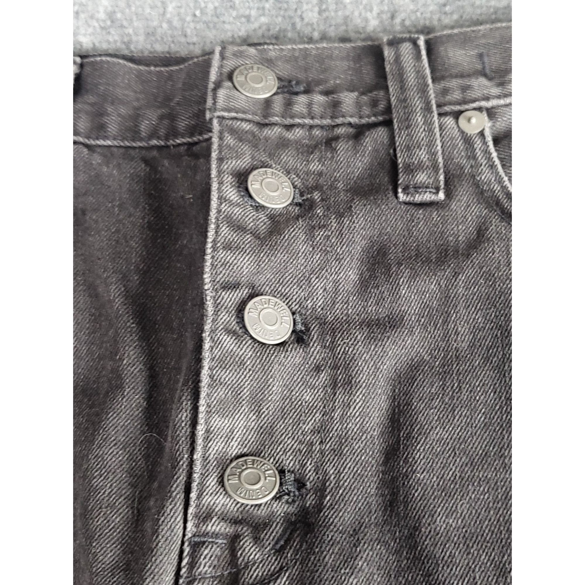 Madewell Madewell Rigid Denim A-Line Button Fly Skirt Women Sz 31 Cha Size 31" - 7 Thumbnail
