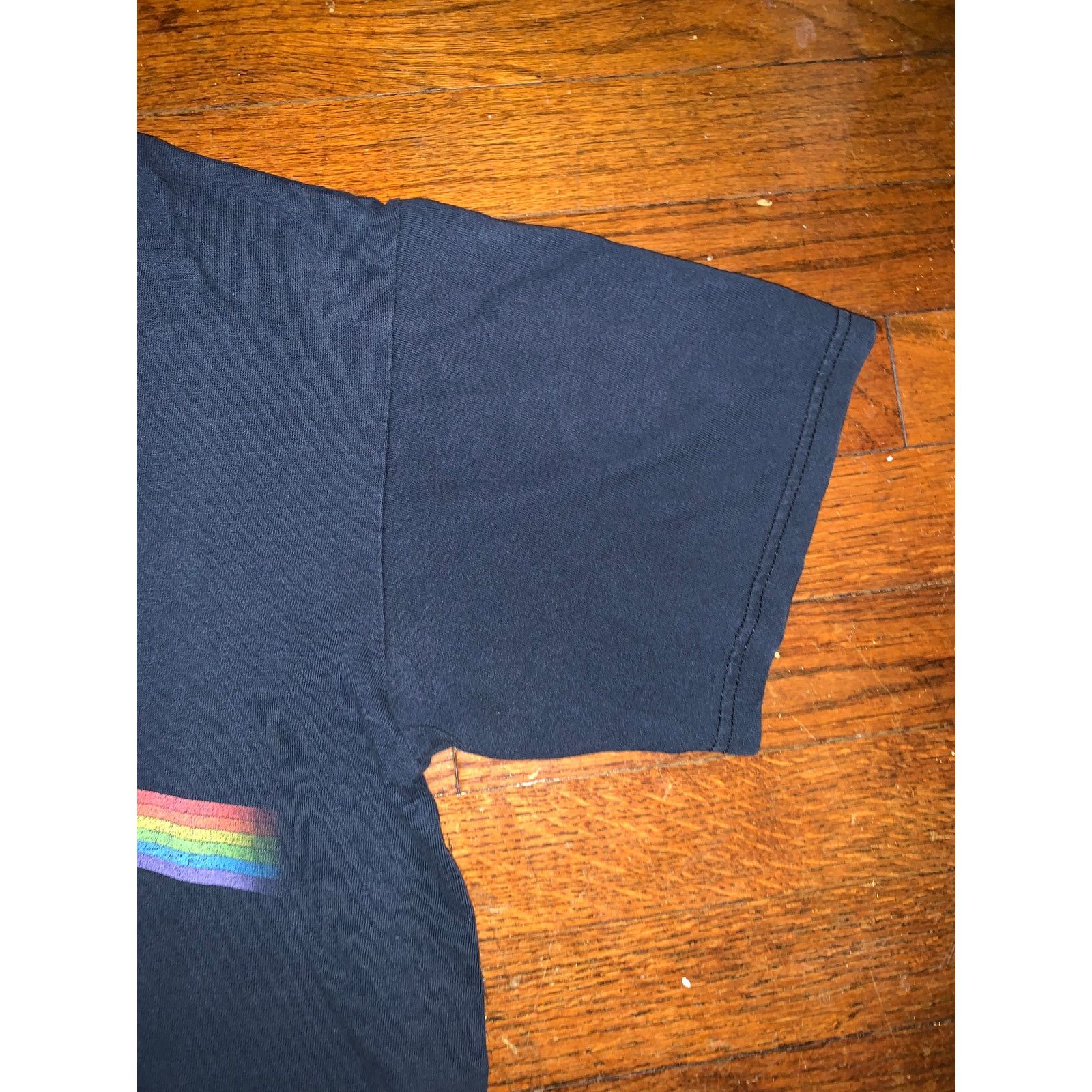 Anvil Pink Floyd Dark Side of the Moon CROPPED T-Shirt Mens Medium Size US M / EU 48-50 / 2 - 4 Thumbnail