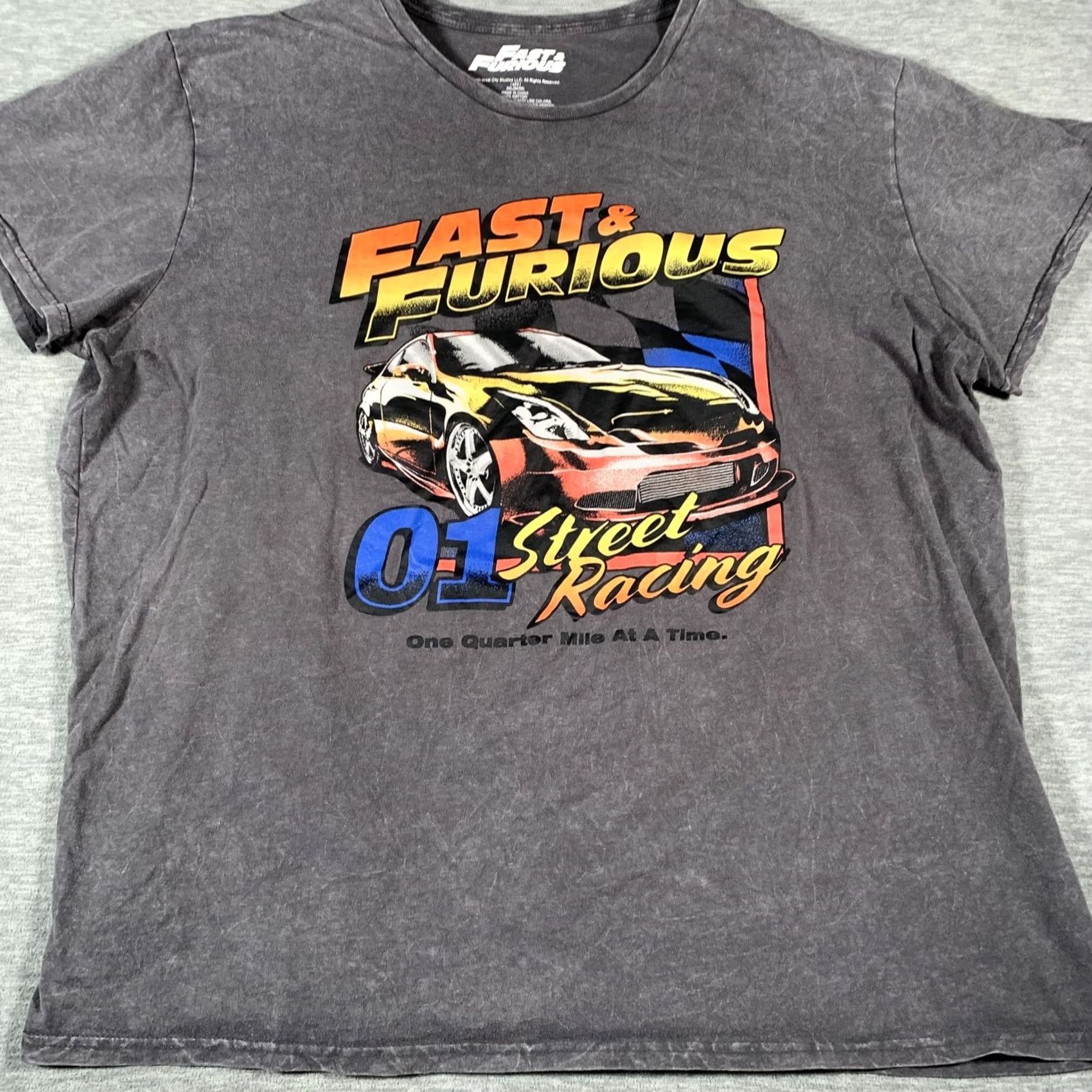 Vintage VINTAGE? No — Fast & Furious Shirt Mens 3XL Black Acid Wash Graphic Street Racing Tee T-Shirt Size US XXL / EU 58 / 5 - 3 Thumbnail