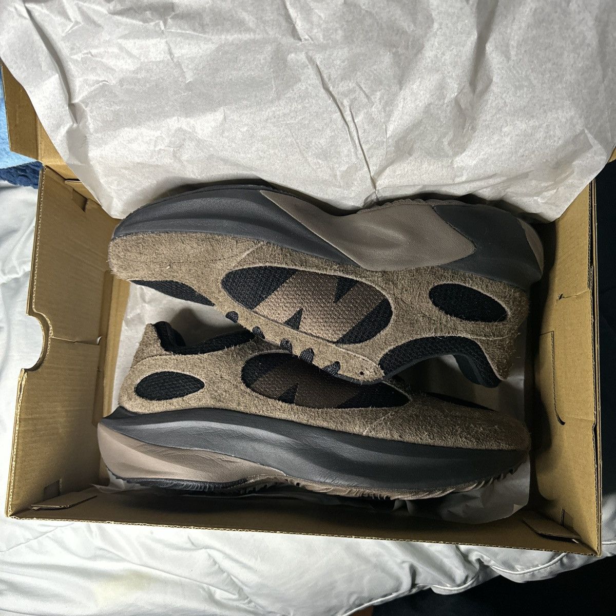 image of New Balance Wrpd Runner Dark Mushroom Shoes in Brown, Men's (Size 12)