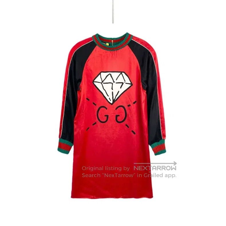 Gucci Gucci Mulberry silk double g logo printed red dress Size S / US 4 / IT 40 - 1 Thumbnail