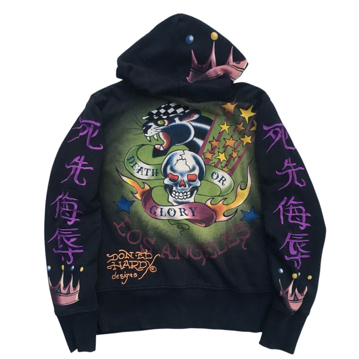 Christian Audigier × Designer × Ed Hardy Rare Ed Hardy Zip Hoodie ‘Death Or Glory’ Size US S / EU 44-46 / 1 - 7 Thumbnail