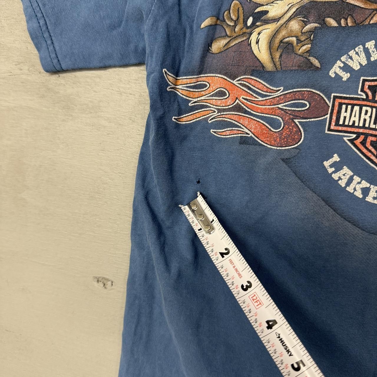 Harley Davidson Vintage Harley Davidson Looney Tunes Blue Faded Shirt Small Size US S / EU 44-46 / 1 - 8 Thumbnail