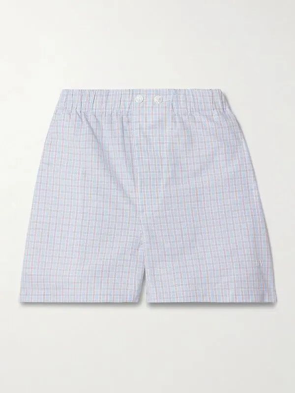 Bottega Veneta cotton linen check shorts Size 25" / US 0 / IT 36 - 1 Thumbnail