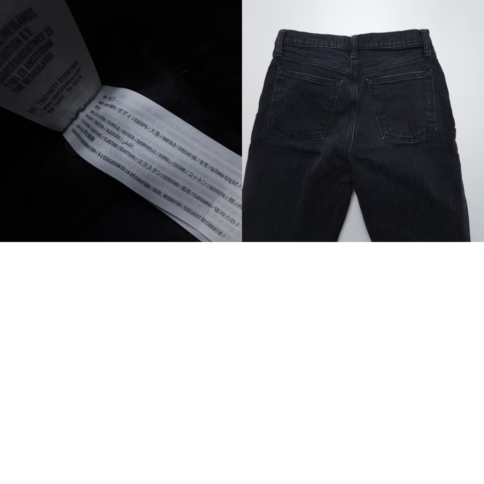 Abercrombie & Fitch Abercrombie & Fitch The Skinny High Rise Jeans Size 0 / 25 Black Dark Wash 26"in - Women's Jeans, 90s, Vintage? No. Size 25" / US 0 / IT 36 - 8 Thumbnail