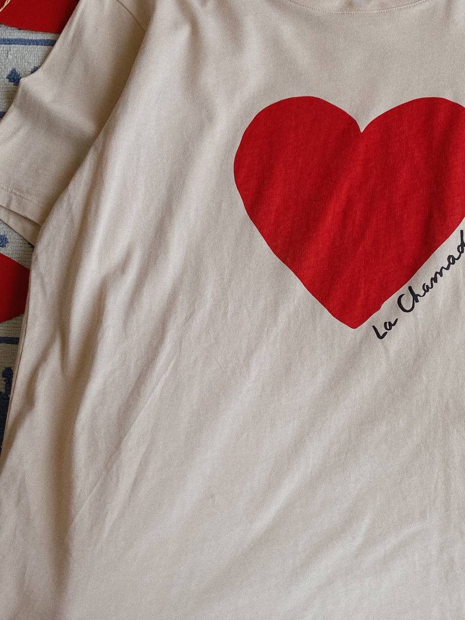 Sezane Sezane T-Shirt Peach Heart La Chemade Size L / US 10 / IT 46 - 5 Thumbnail