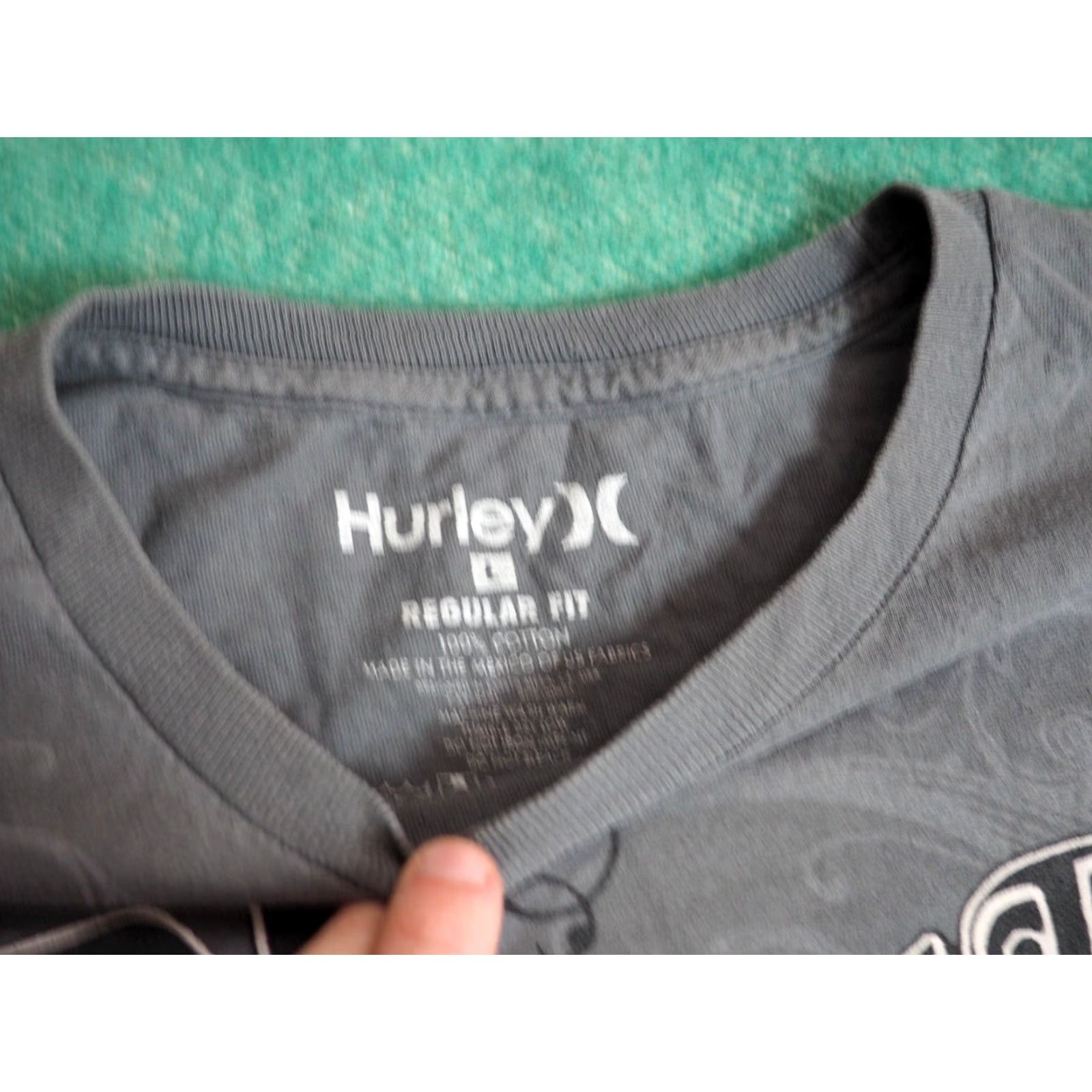 Hurley Hurley T-Shirt Mens L Gray Graphic Print VTG Y2k 2000s Grunge Logo Crew Neck Short Sleeve Size US L / EU 52-54 / 3 - 4 Thumbnail