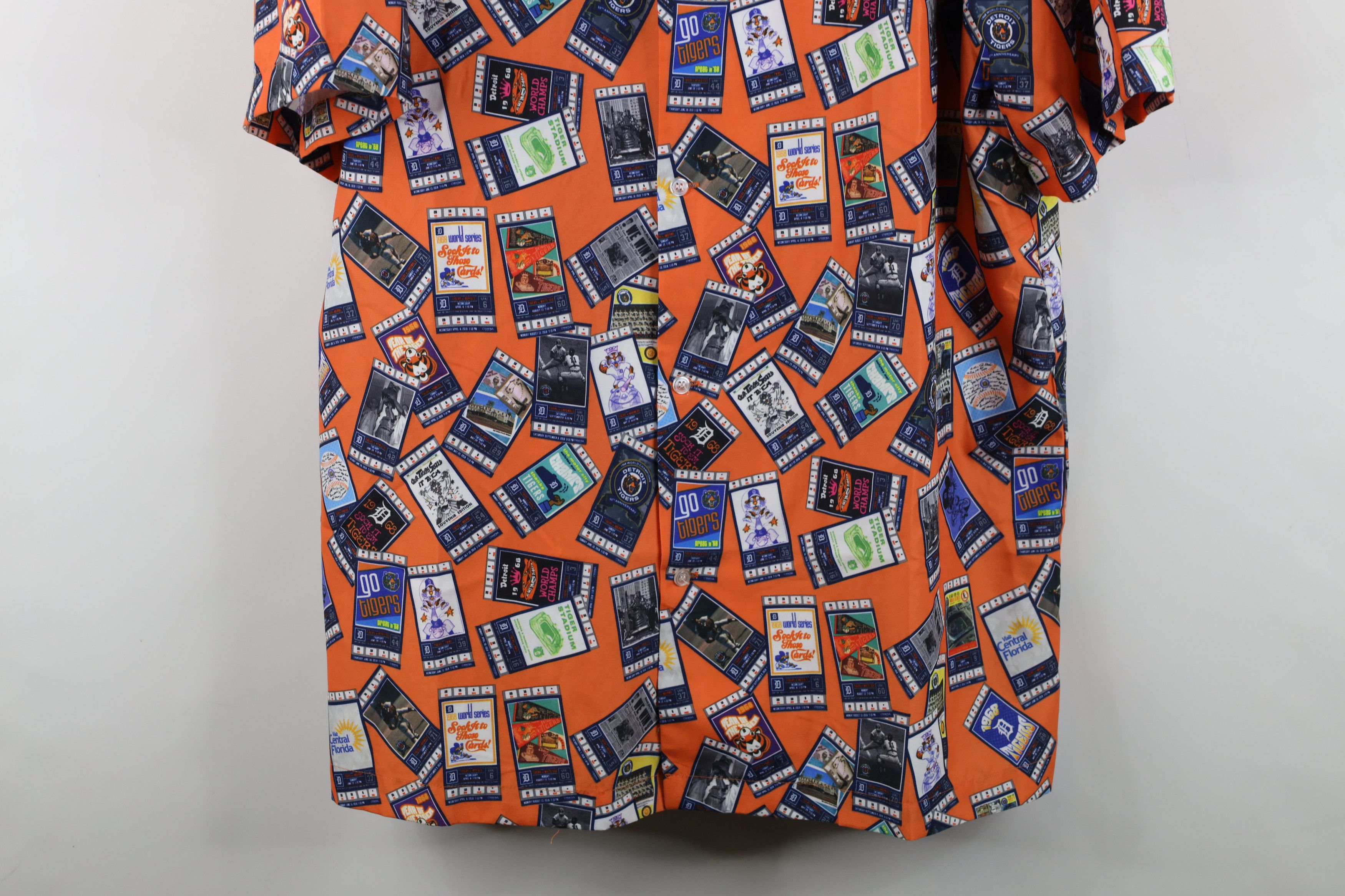 Vintage Vintage Detroit Tigers Baseball All Over Print Button Shirt Size US XXL / EU 58 / 5 - 3 Thumbnail