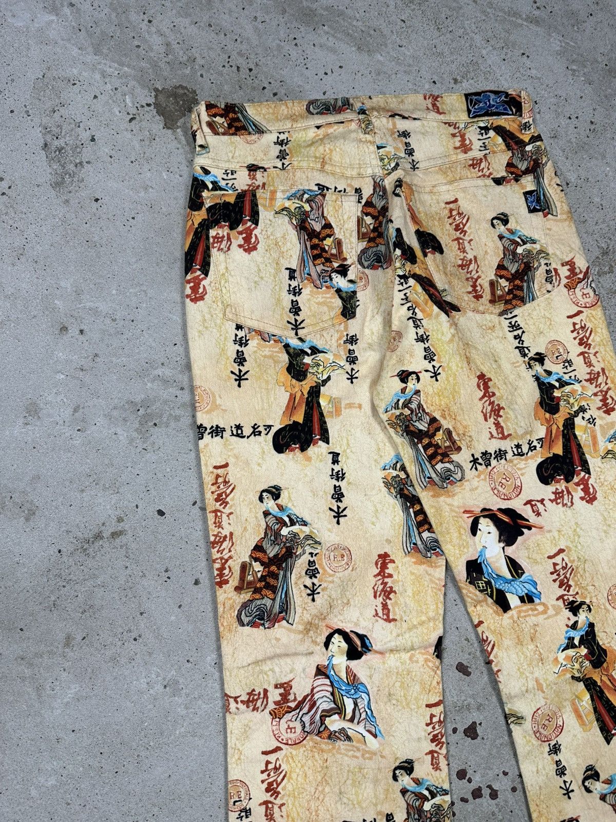 Japanese Brand Vintage 90s Japanese Print Japan Flare Boot Cut Pants Size US 28 / EU 44 - 15 Thumbnail