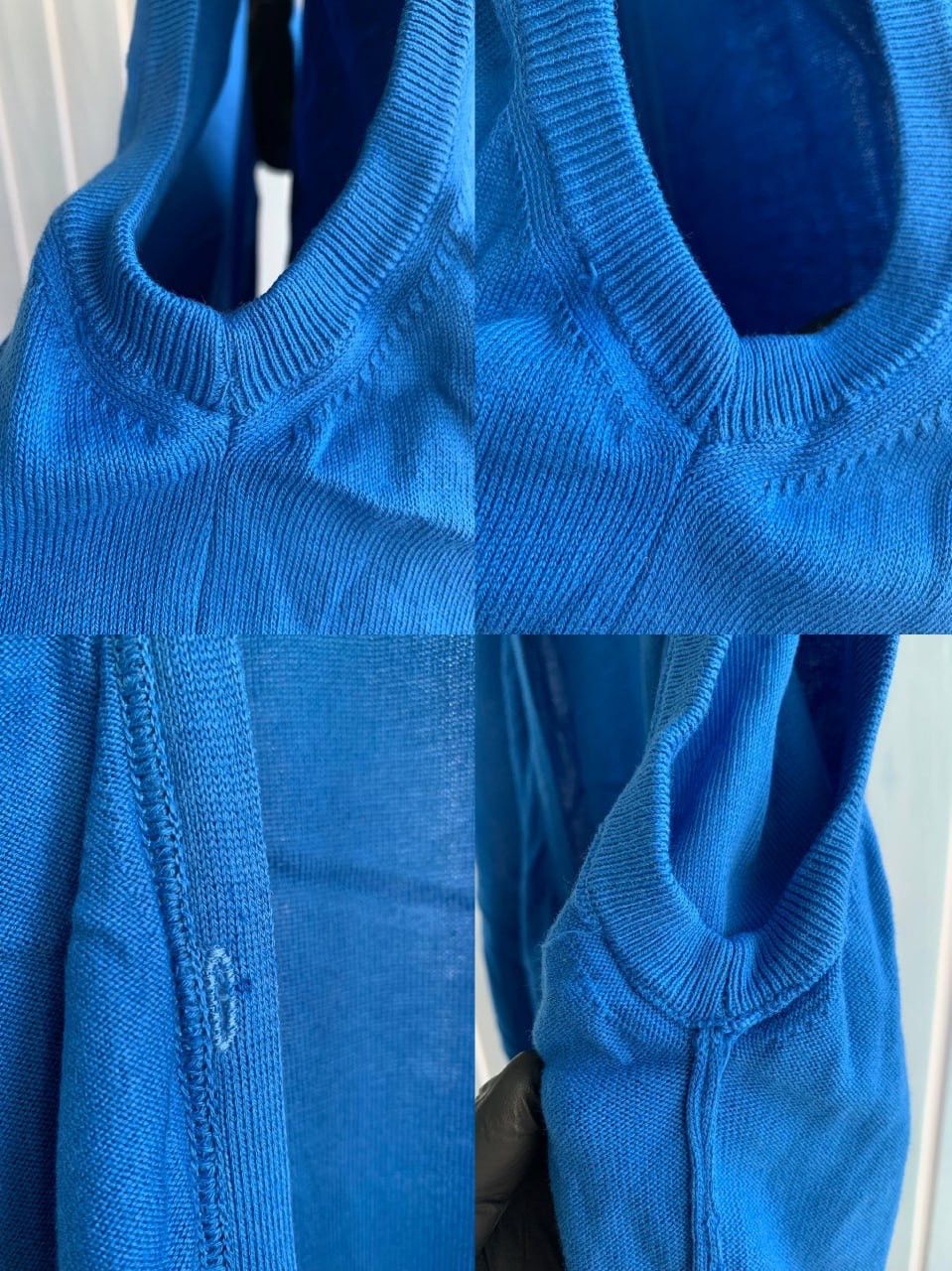 Romeo Gigli Romeo Gigli Man Blue Knit Cotton V-Neck Sleeveless Vest Size US M / EU 48-50 / 2 - 23 Thumbnail