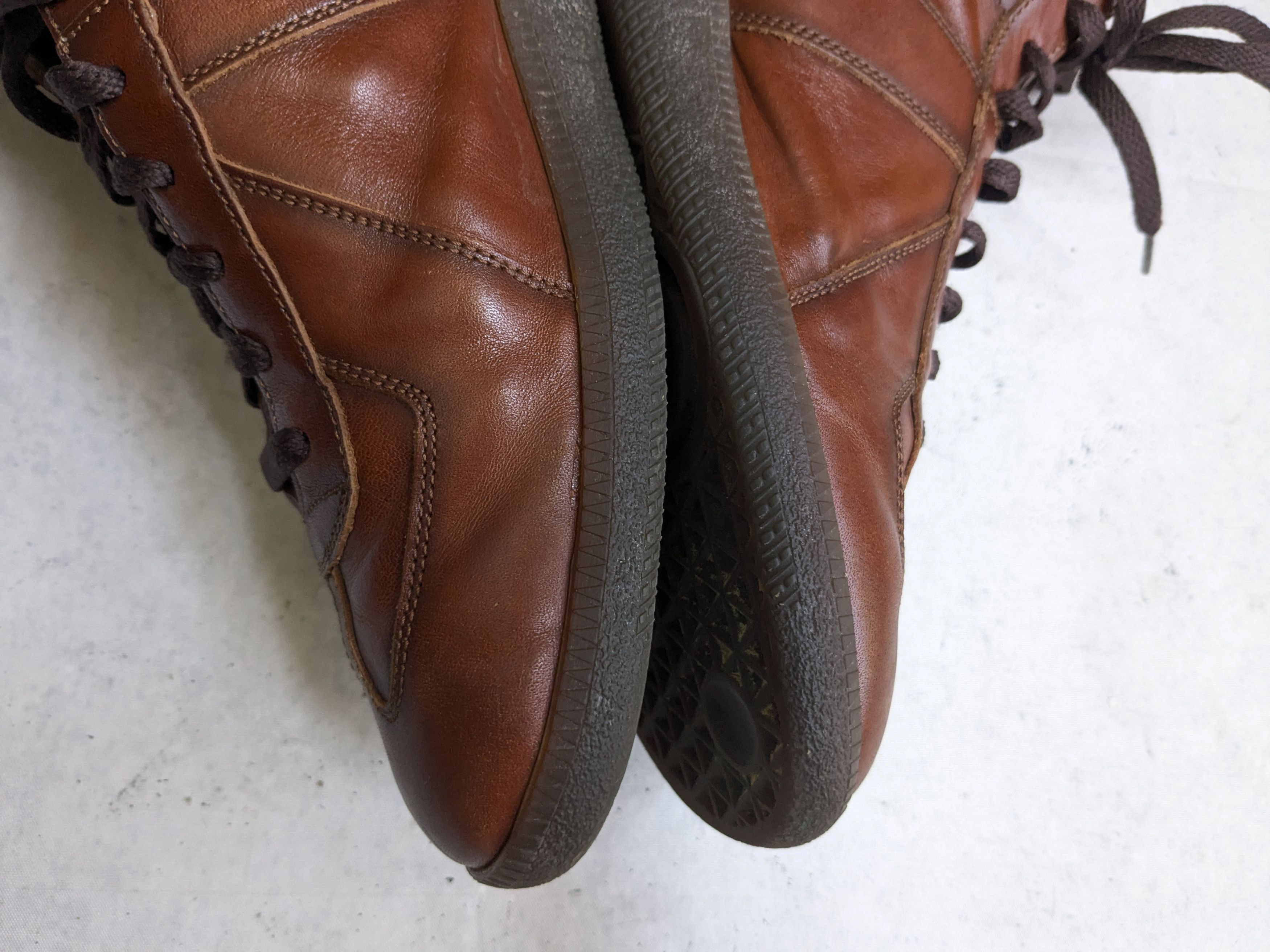 Maison Margiela Maison Margiela Replica GAT Brown 12 45 High Tops Leather Size US 12 / EU 45 - 14 Thumbnail