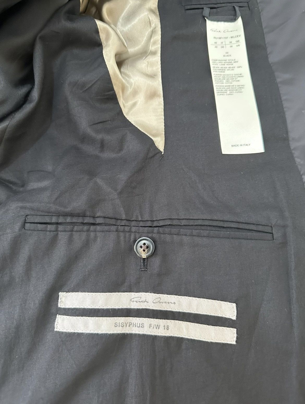 Rick Owens Rick Owens 18FW Blazer Suit Size 48R - 5 Thumbnail
