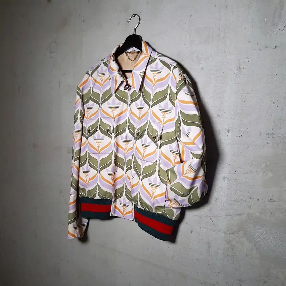 Adidas × Gucci Gucci x adidas Trefoil Print Jacket | Grailed
