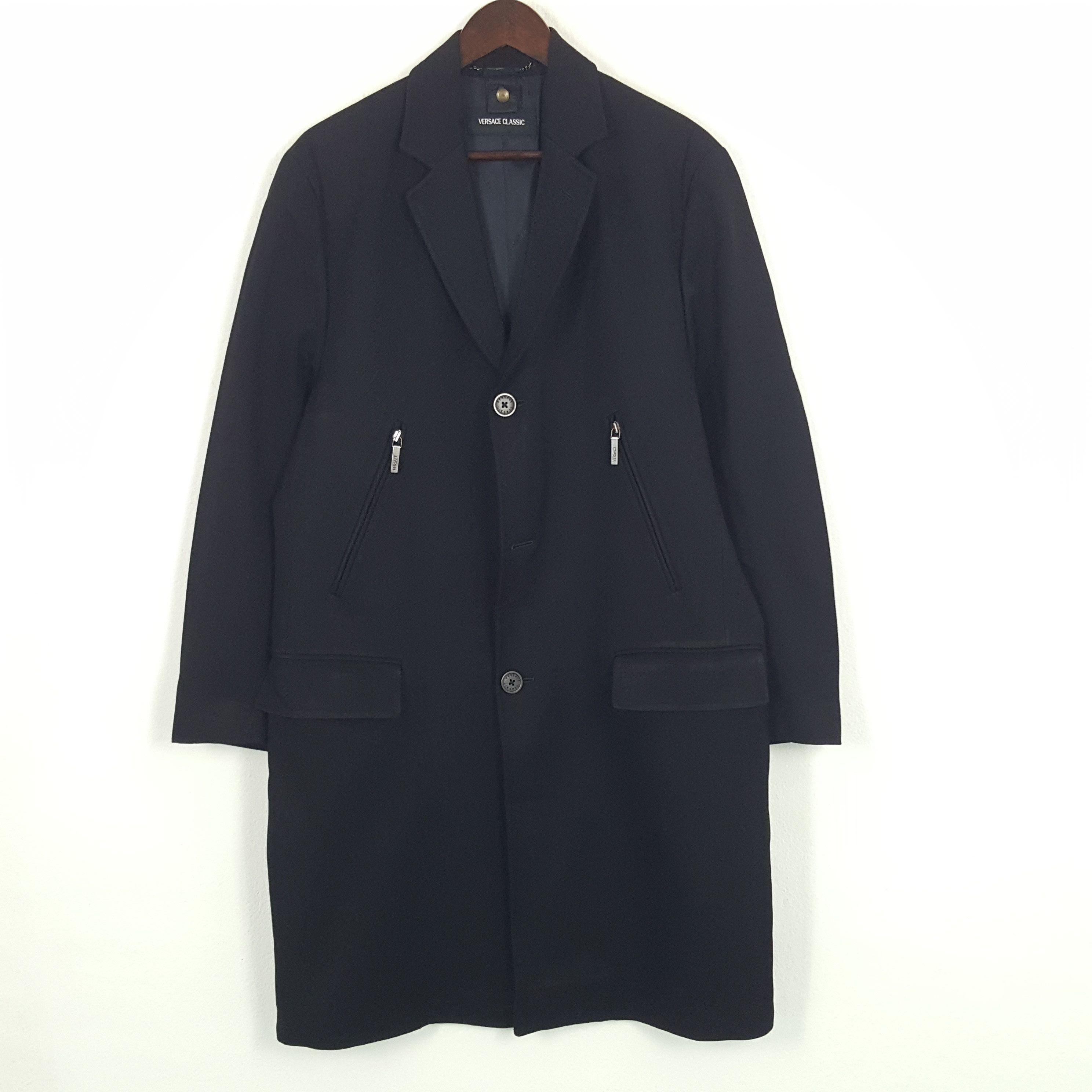 Versace × Vintage Vintage Versace Classic Long Trench Coat Jacket Size US M / EU 48-50 / 2 - 1 Thumbnail