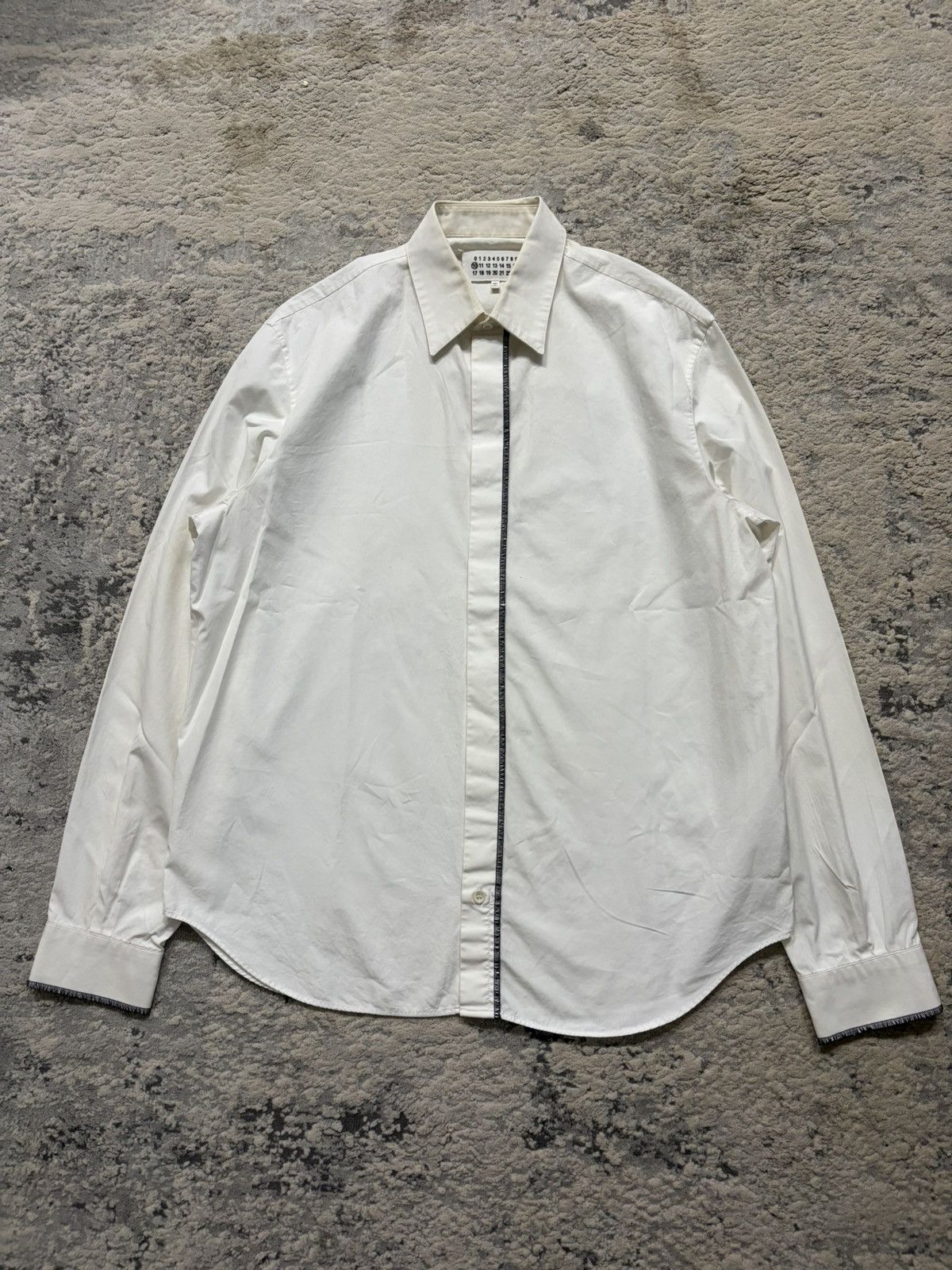 Maison Margiela Margiela - Oxford Outside Stitch White Shirt Size US L / EU 52-54 / 3 - 1 Thumbnail