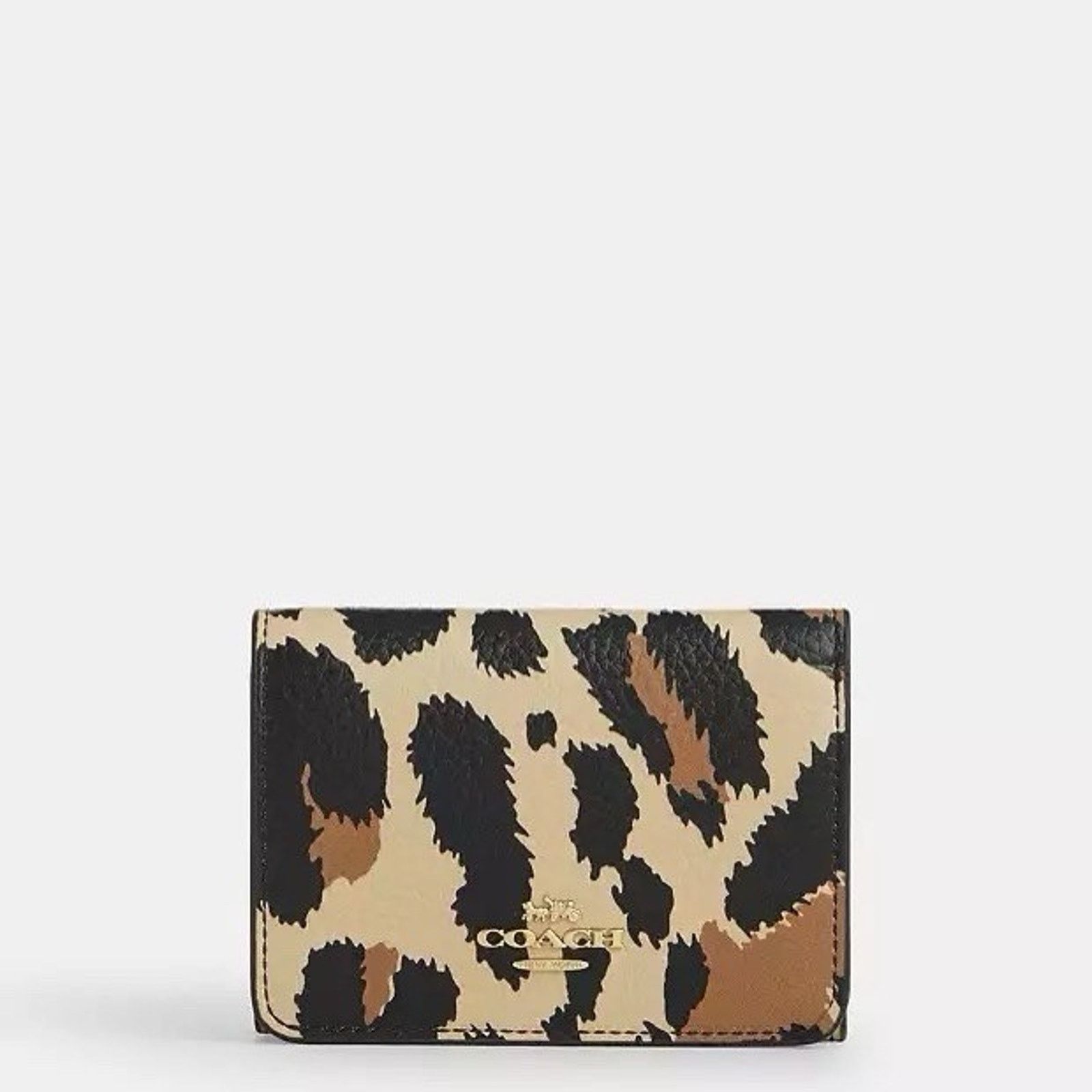 Coach NWT Coach Card Holder Wallet Leopard Signature Canvas CCL99 Size ONE SIZE - 8 Thumbnail