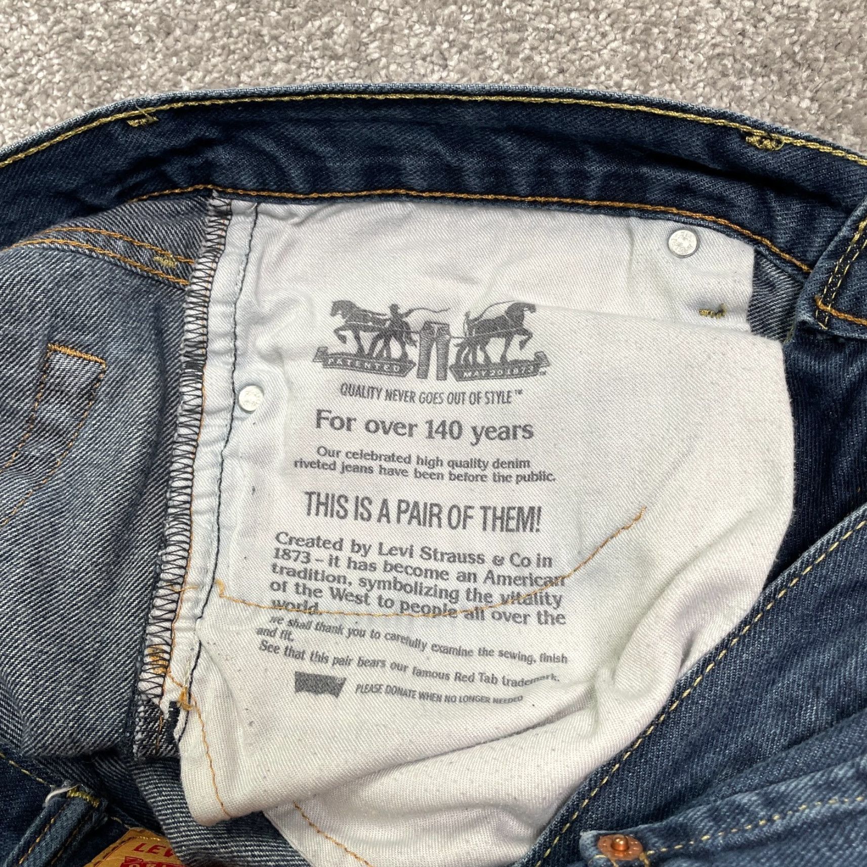 Levi's Levi's 514 Jeans Mens 38x30 Blue Dark Wash Denim Regular Straight Pants Credit? (just title) Size US 38 / EU 54 - 7 Thumbnail