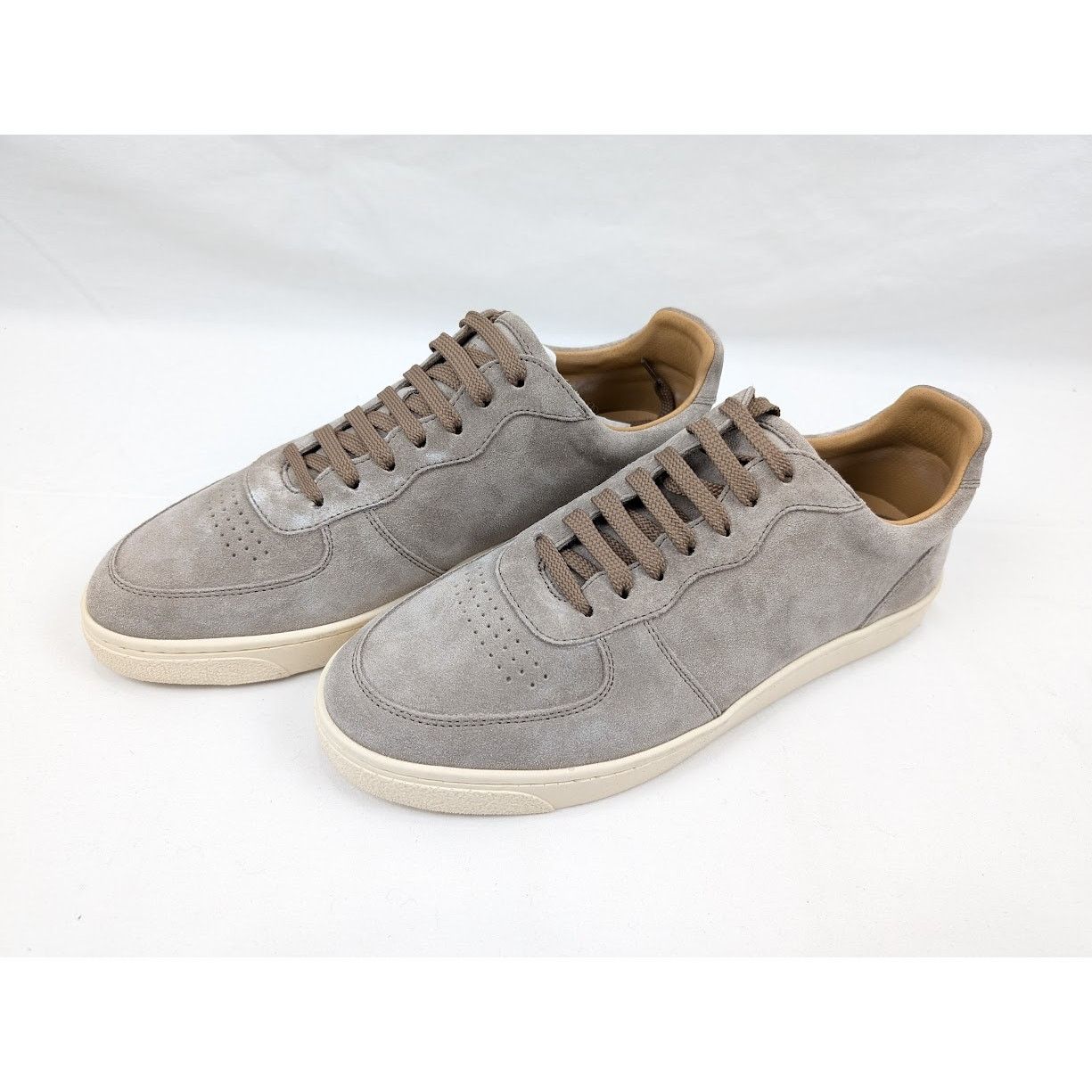 Brunello Cucinelli o1rshd1 Suede Low-Top Sneakers in Beige Size US 8 / EU 41 - 13 Thumbnail