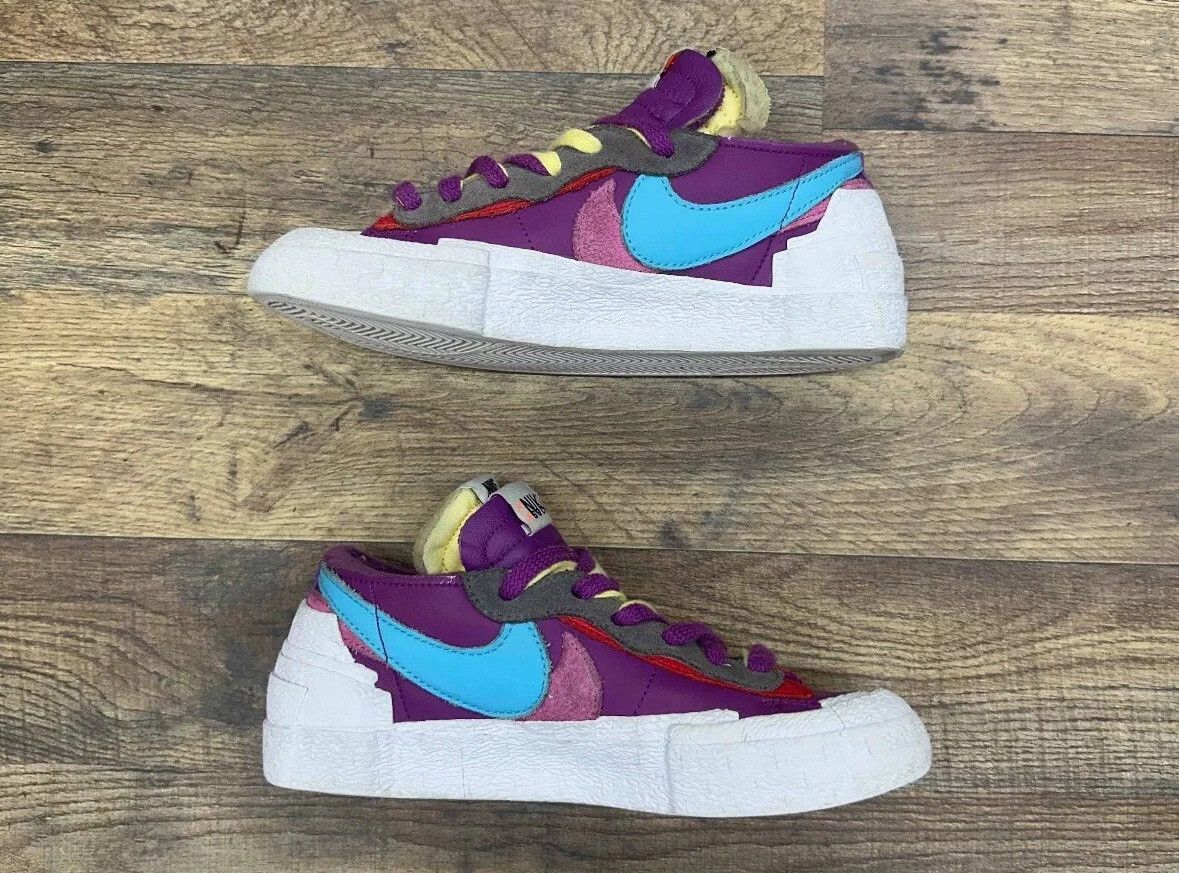 Kaws × Nike Nike KAWS x sacai x Blazer Low Purple Dusk Size US 4.5 / IT 34.5 - 3 Thumbnail