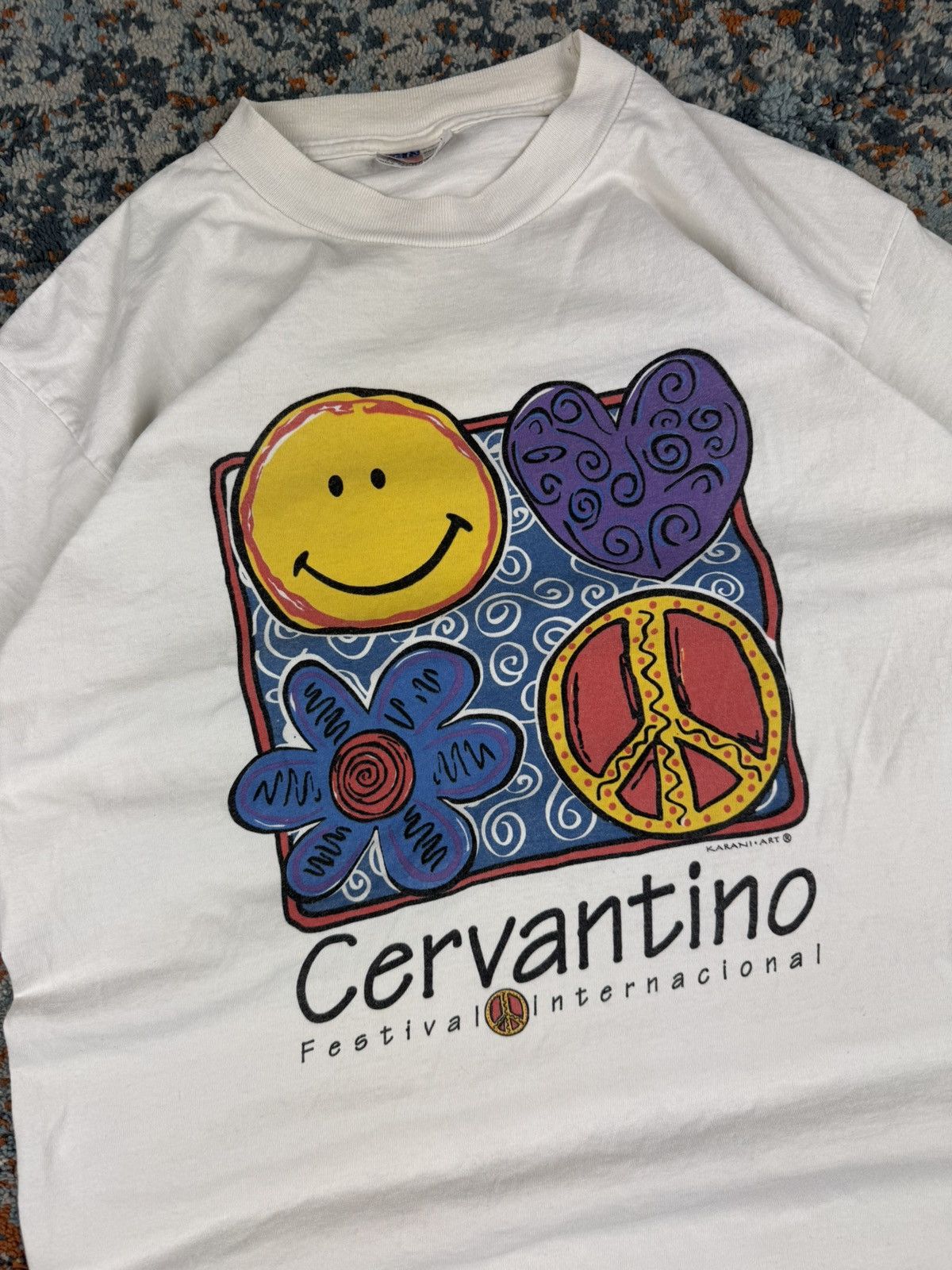 Band Tees × Vintage Vintage 90s Cervantino festival Mexico graphic tee peace Size US M / EU 48-50 / 2 - 4 Thumbnail