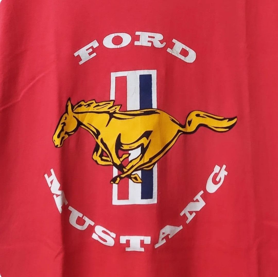 Ford × Mustang × Vintage Vtg 90s Ford Mustang Tshirt Size US L / EU 52-54 / 3 - 3 Thumbnail