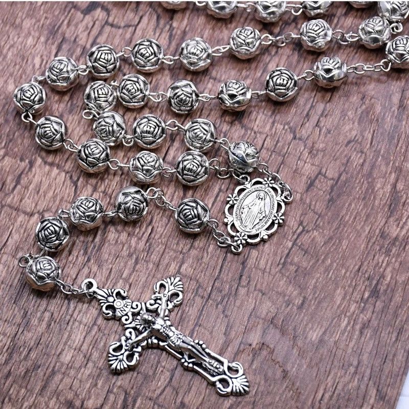Jewelry × Other Saint Benedict Rosary Necklace Chain Catholic Church Jesus Size ONE SIZE - 1 Thumbnail