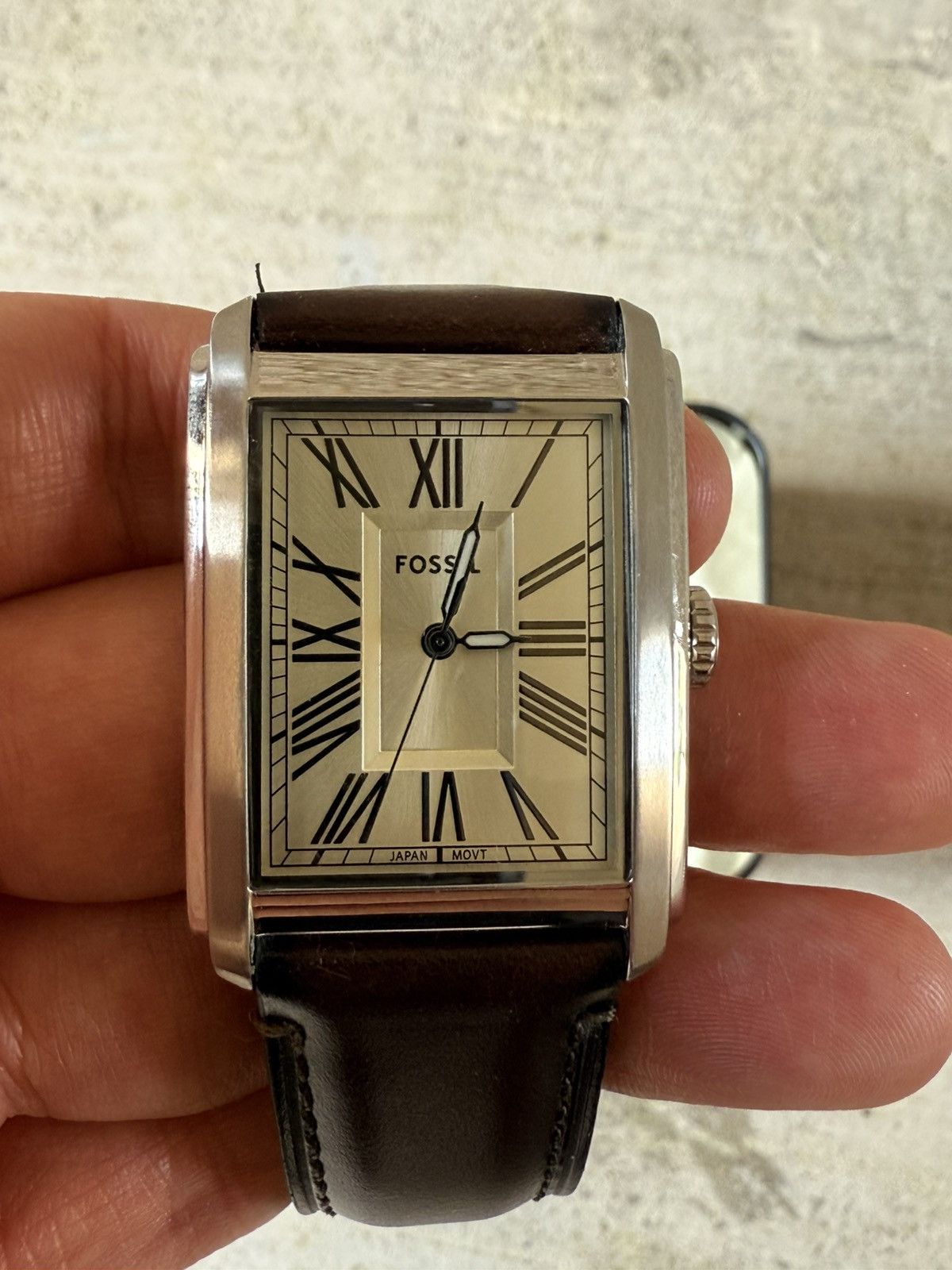 Fossil Mens Carraway Quartz Stainless Steel Three-Hand Watch