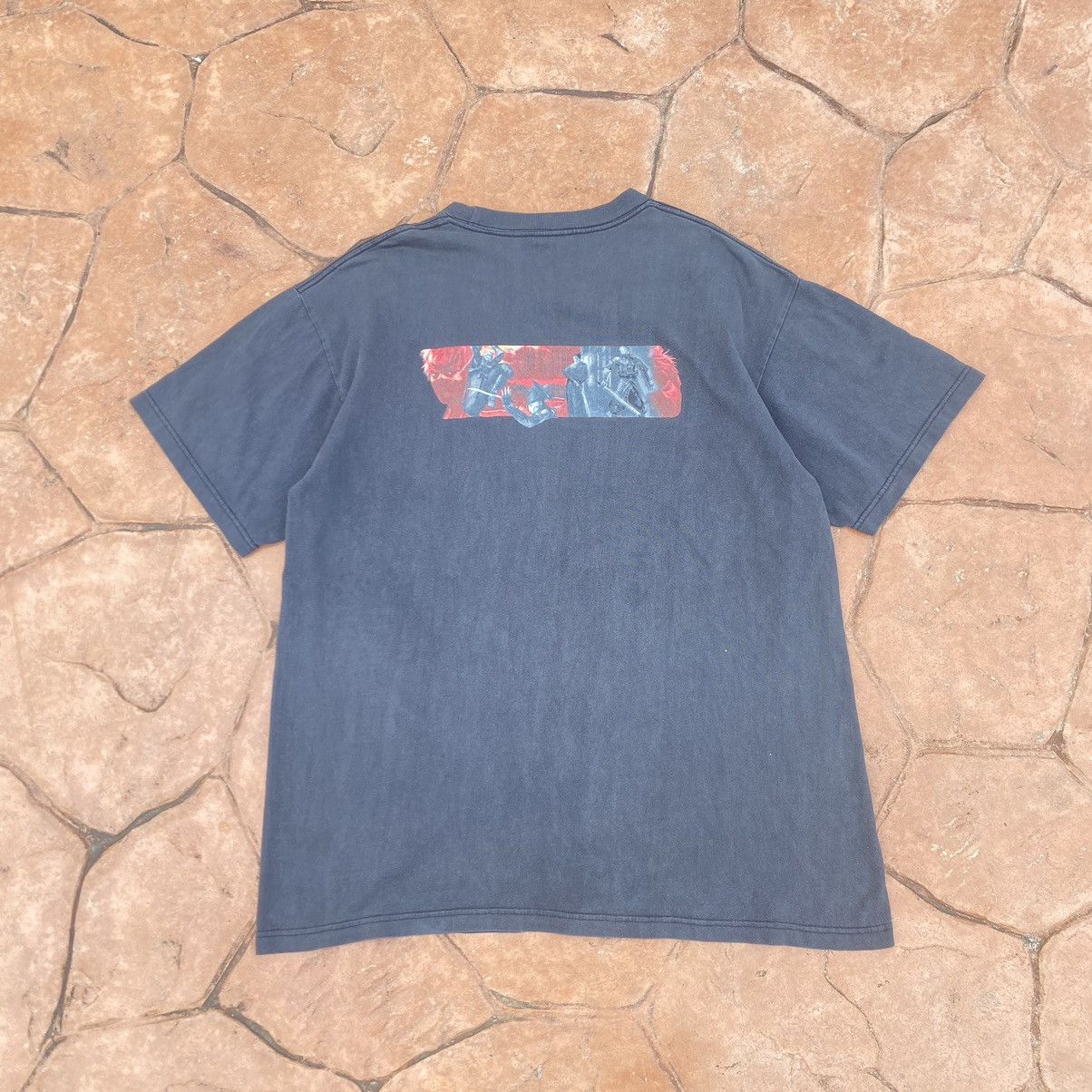 image of Playstation x Vintage Thrashed Faded Vintage Y2K Tenchu Wrath Of Heaven Game Tee in Black (Size XL)