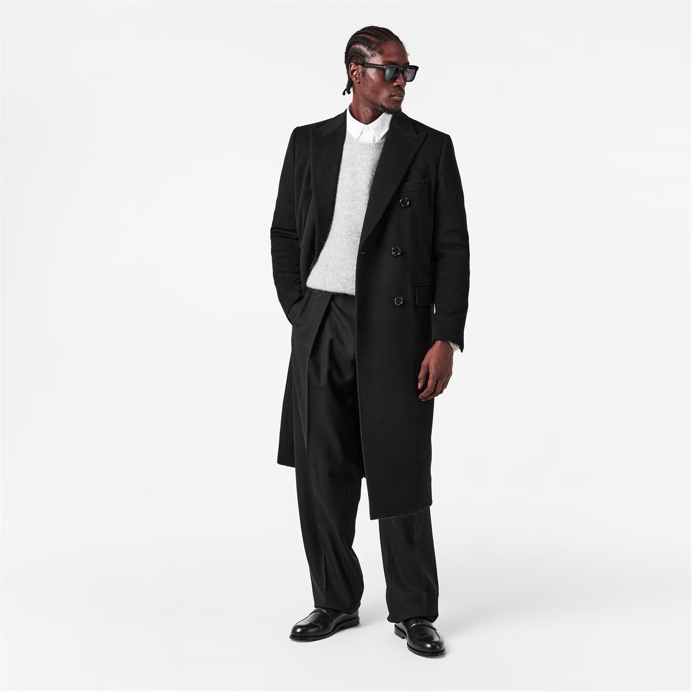 Dolce & Gabbana o1g2r1mq0426 Double Breasted Fitted Overcoat in Nero Size US M / EU 48-50 / 2 - 6 Thumbnail