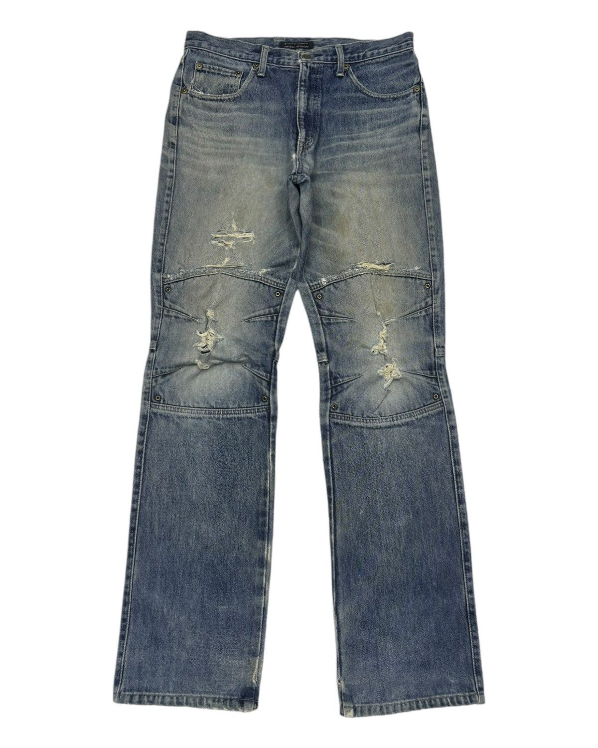Hysteric Glamour 🔥BLUE WAY DISTRESSED DENIM BIKER JEANS STYLE PPFM Size US 31 - 7 Thumbnail