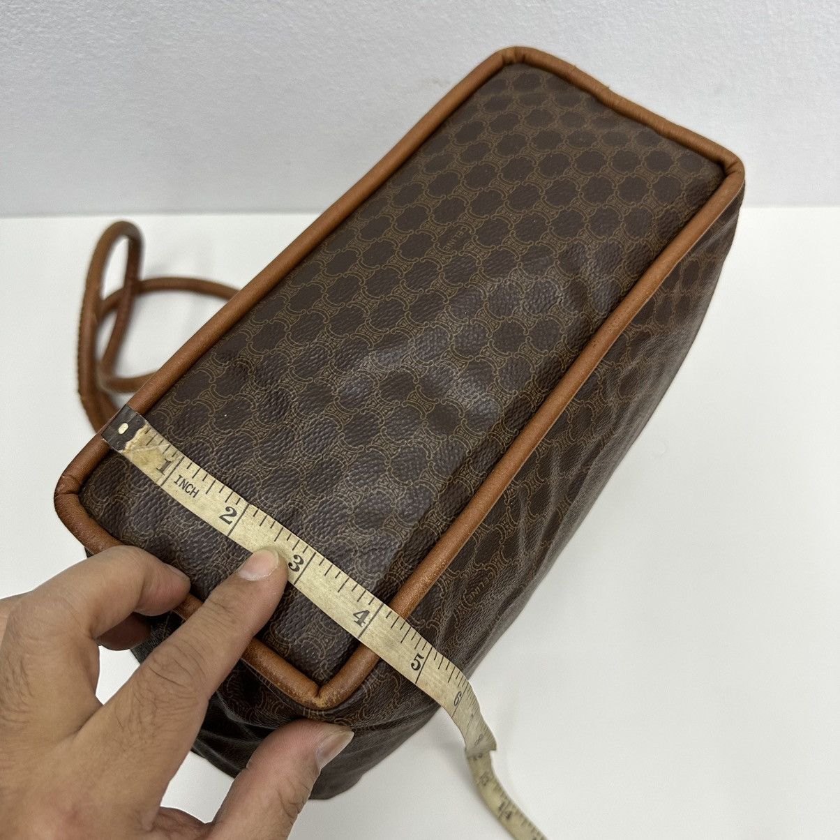 Celine ‼️YES‼️ AUTH. CELINE MACADAM SCHULTERTASCHE SHOULDER LONG BAG Size ONE SIZE - 18 Thumbnail