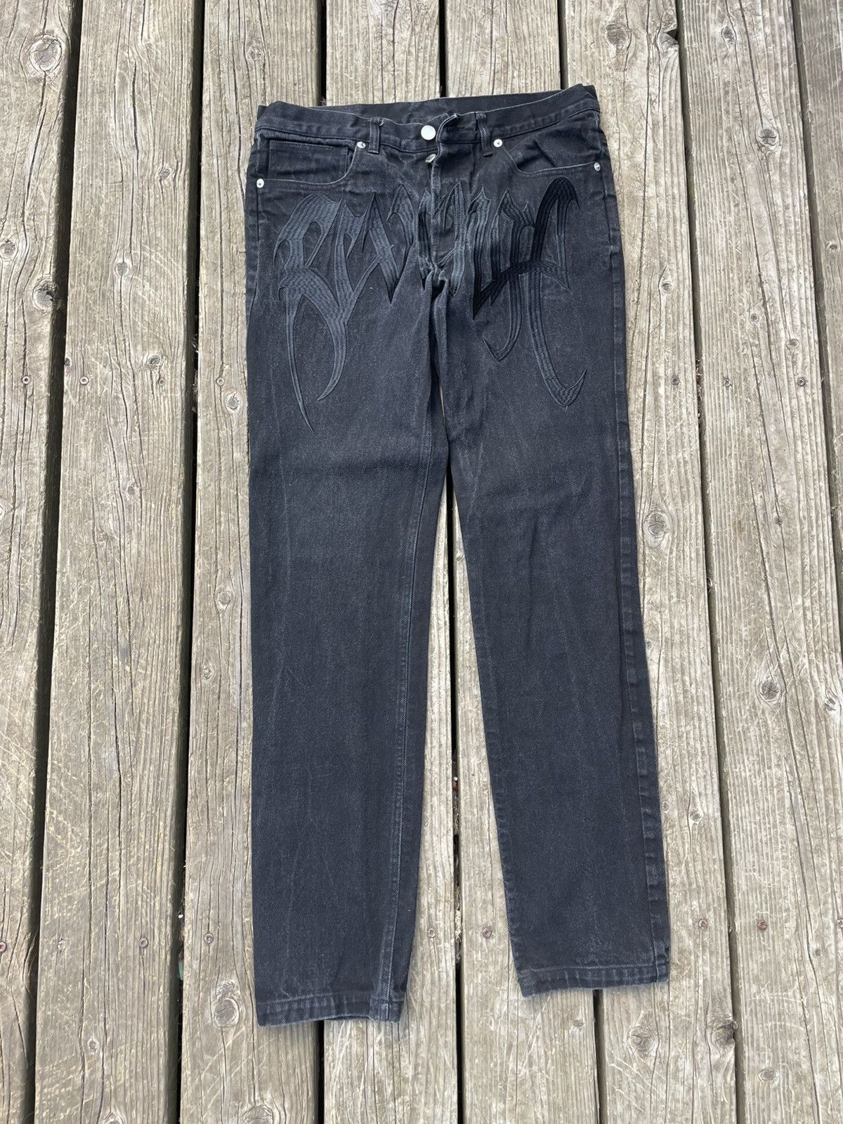 Revenge Revenge Embroidered Jeans Size US 32 / EU 48 - 1 Thumbnail