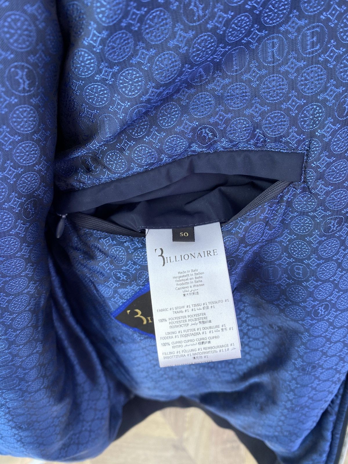 Billionaire Couture Billionaire Italian Couture Navy Blue Zip Jacket Crest Logo Size US M / EU 48-50 / 2 - 10 Thumbnail