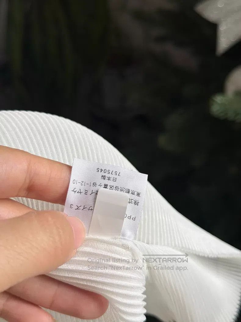 Issey Miyake Issey Miyake White Pleated Short Sleeve Size L / US 10 / IT 46 - 5 Thumbnail