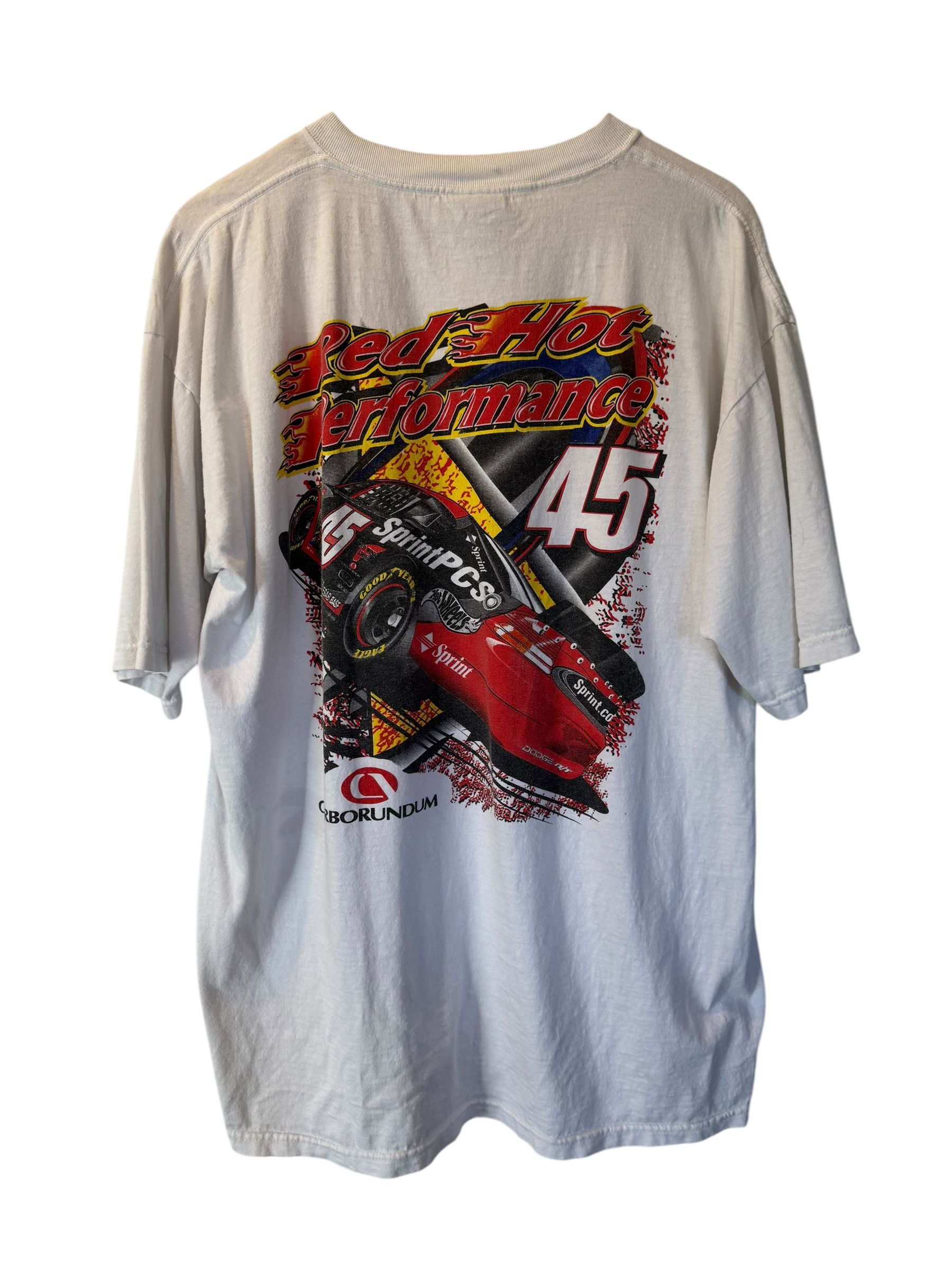 All Sport × NASCAR × Vintage Vintage 90s NASCAR Adam Petty #45 "Red Hot" T-shirt Size US XL / EU 56 / 4 - 2 Thumbnail