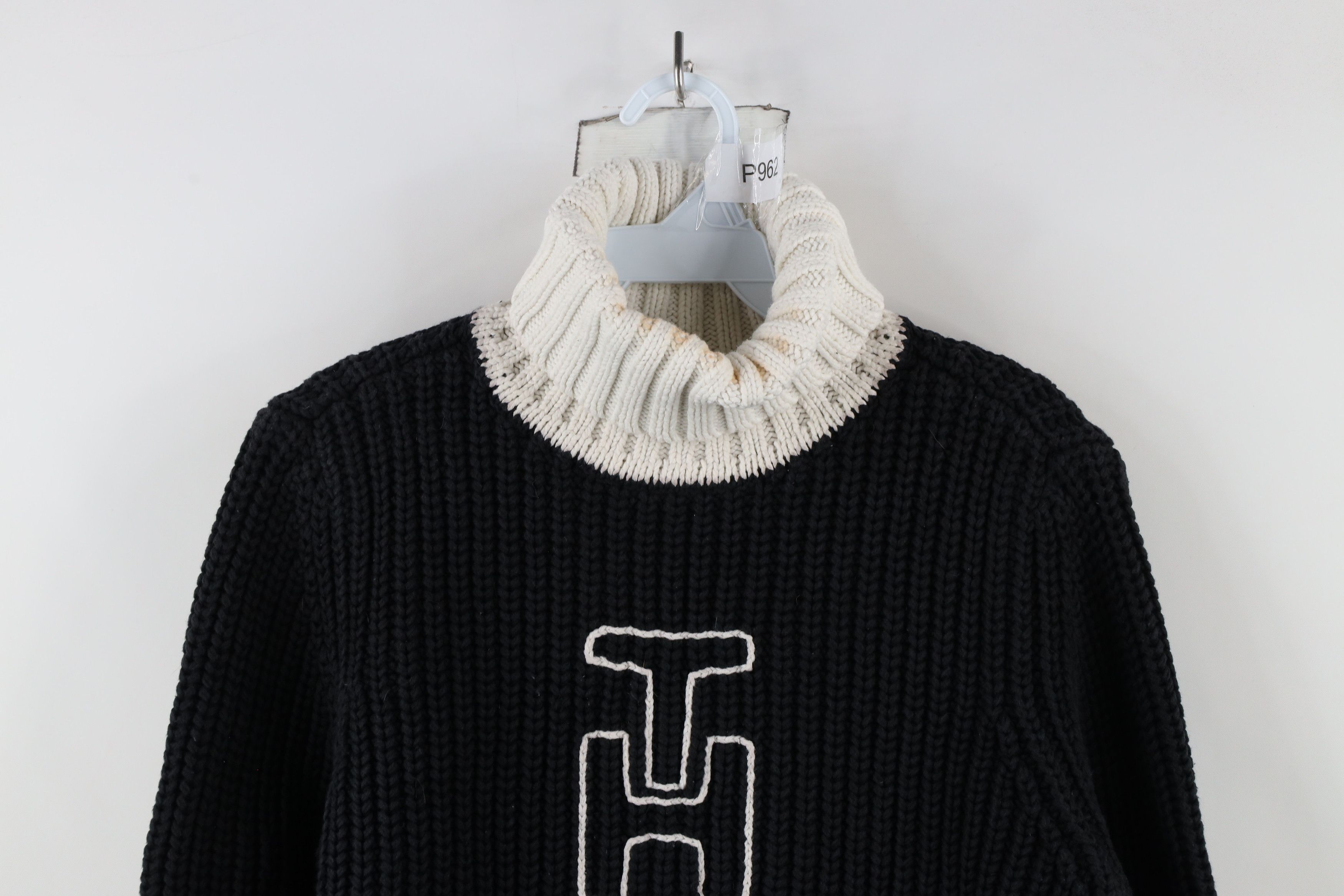 Tommy Hilfiger × Vintage Vintage 90s Tommy Hilfiger Ribbed Knit Turtleneck Sweater Size L / US 10 / IT 46 - 2 Thumbnail