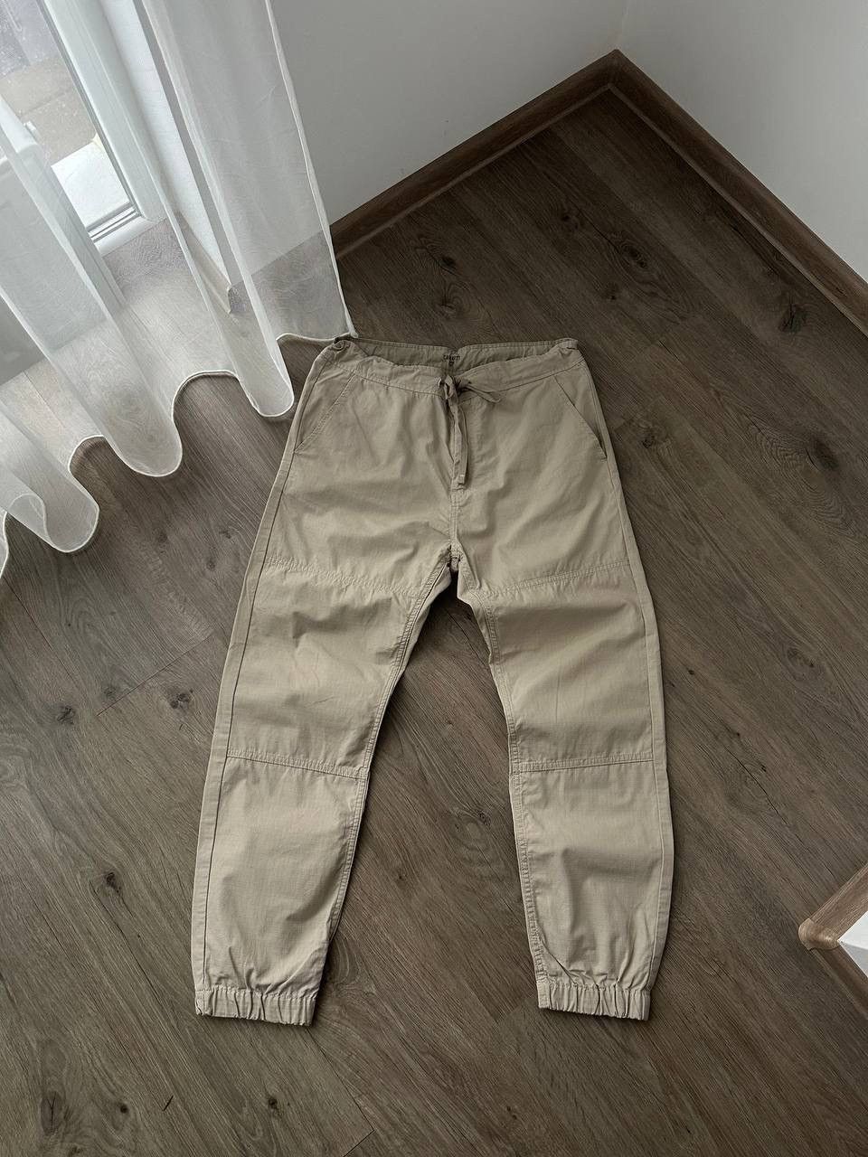 Carhartt × Carhartt Wip × Vintage Vintage Carhartt Beige Big Logo Pants Size US 30 / EU 46 - 1 Thumbnail