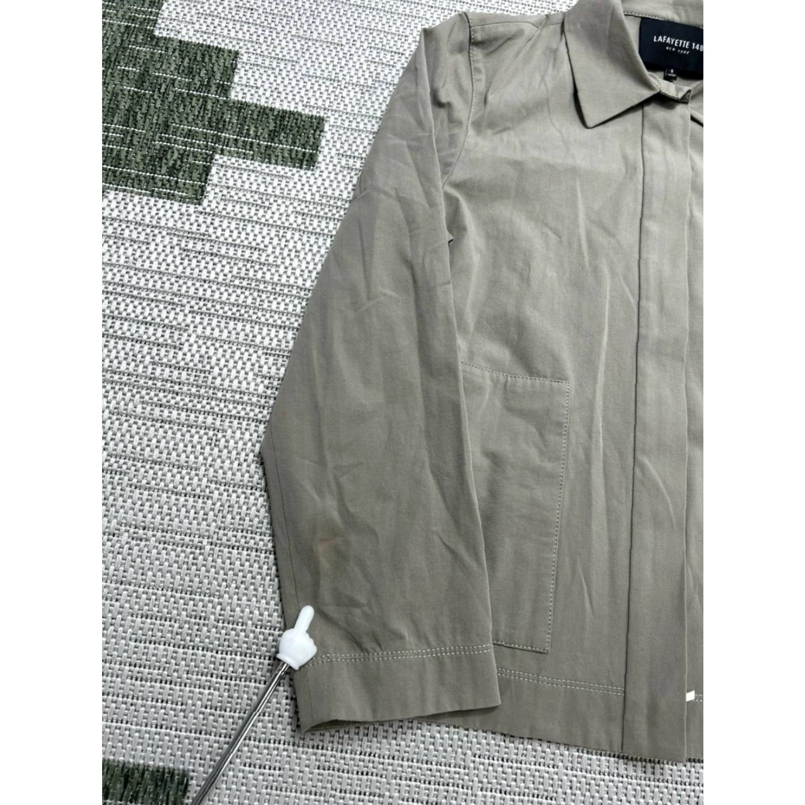 Vintage Lafayette 148 New York Jacket Womens Small Green Cotton Full Zip Jacket Short Title: Lafayette 148 New York Jacket Womens Small Green Full Zip - Mens? Size S / US 4 / IT 40 - 5 Thumbnail