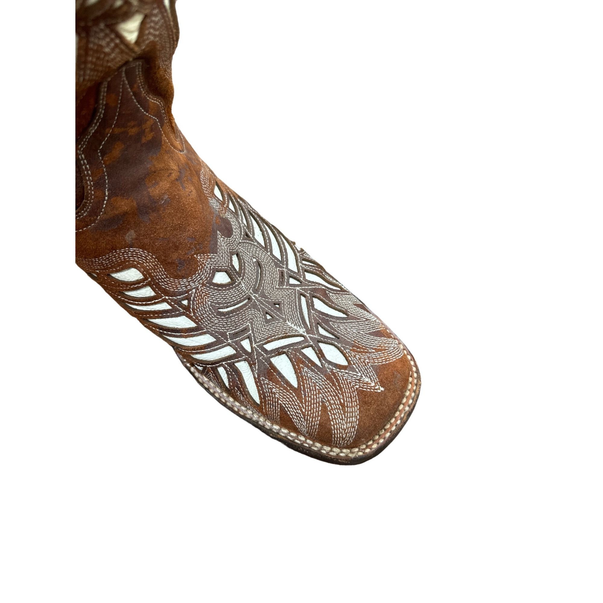 Designer Resistol men’s brown leather western shoe boots size 9D SKU Size US 9 / EU 42 - 3 Thumbnail