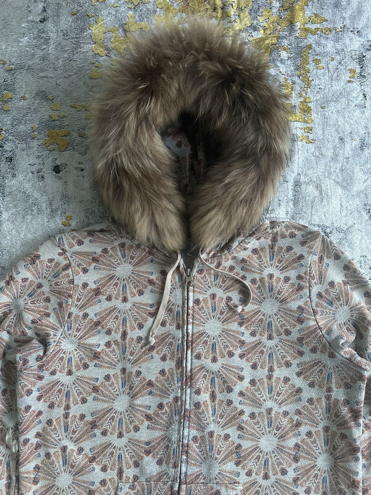 20471120 IVANAHELSINKI AOP FUR ZIPPER HOODIE LGB IFSIXWASNINE STYLR Size US L / EU 52-54 / 3 - 2 Thumbnail