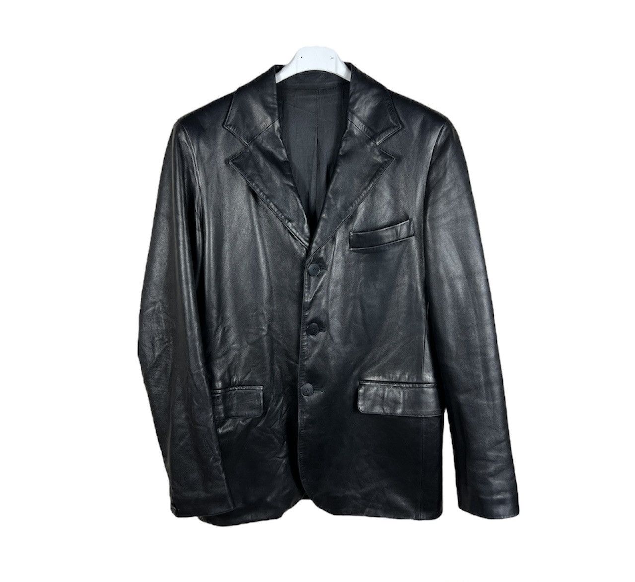 agnes b. Agnes b. genuine lamb leather avant garde blazer jacket Size US M / EU 48-50 / 2 - 1 Thumbnail