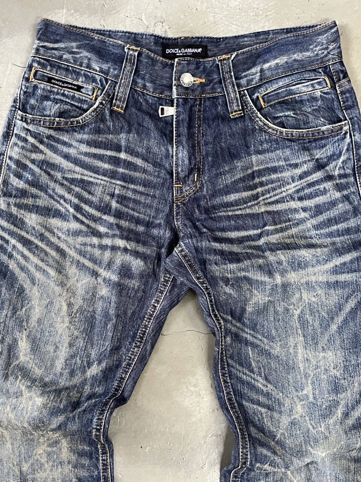 Dolce & Gabbana Dolce & Gabbana Whiskered Clawmark Washed Classic Denim Size US 30 / EU 46 - 7 Thumbnail